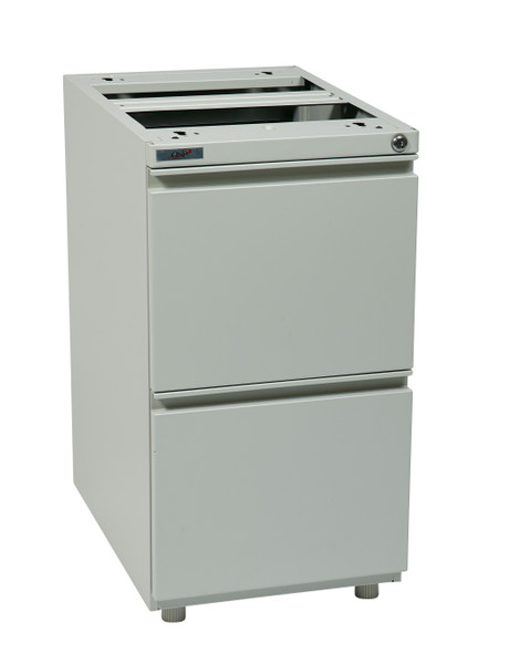 22" Open Top Pedestal File Cabinet With Adjustable Glides - Light Grey PTO22FF-G By Office Star