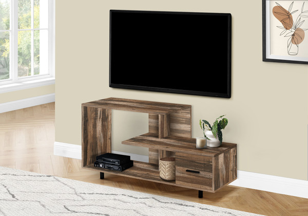 Tv Stand - 48"L - Brown Reclaimed - 1 Drawer I 2611 By Monarch