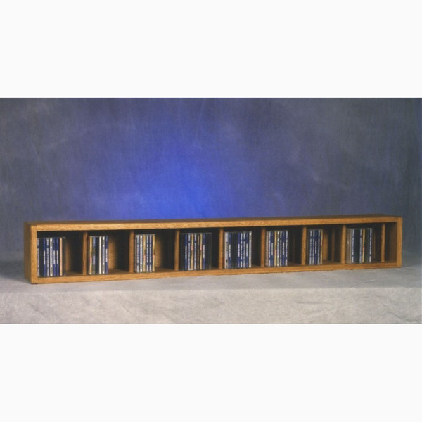 103D-4 Wood Shed Solid Oak Wall Or Shelf Mount CD Cabinet