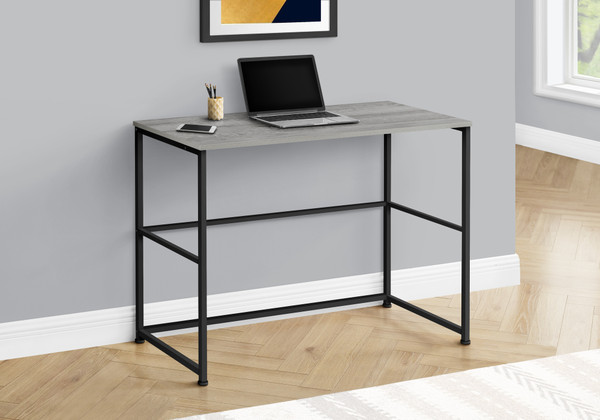 Computer Desk - 40"L - Grey - Black Metal I 7778 By Monarch