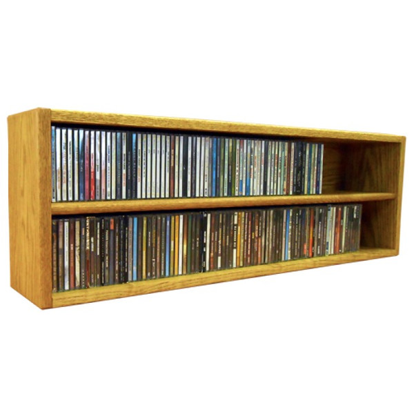 203-3 Wood Shed Solid Oak Desktop Or Shelf CD Cabinet