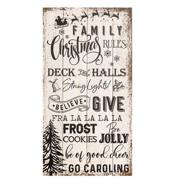 Family Christmas Rules Sign G25246 By CWI Gifts