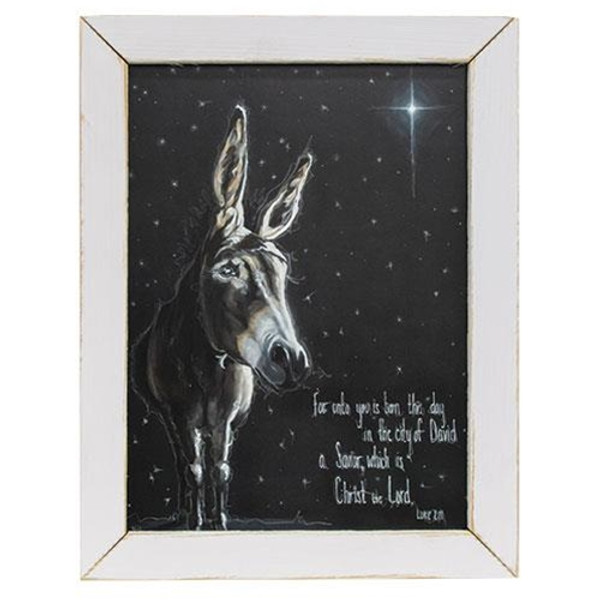 Bethlehem Donkey Framed Print GHH218 By CWI Gifts
