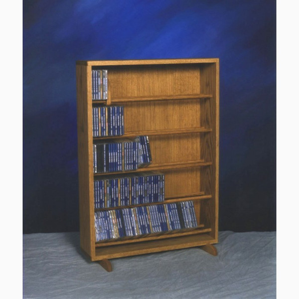 506-24 Wood Shed Solid Oak Dowel Cabinet For CD's