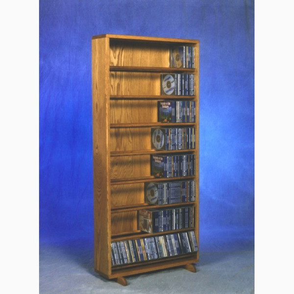 806-24 Wood Shed Solid Oak Dowel Cabinet For CD's