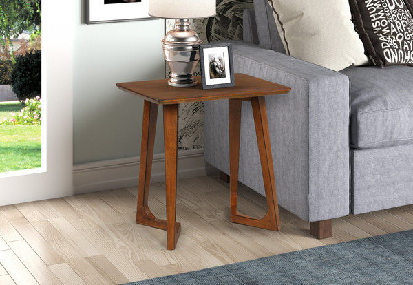 Modern Geo Legs Wood End Or Side Table 400988 By Homeroots