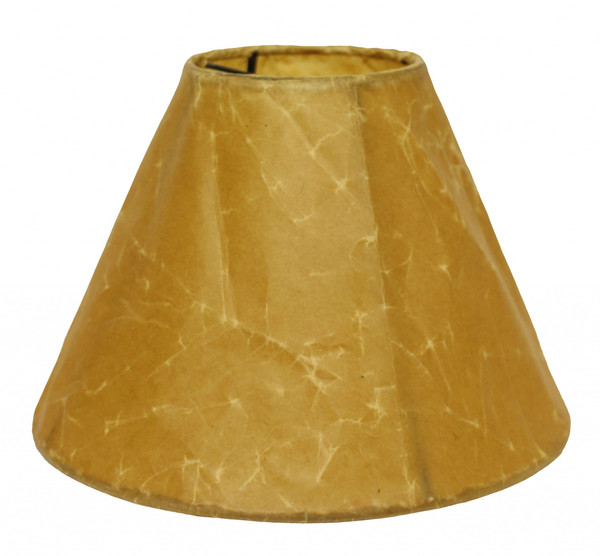 10" Brown Slanted Empire Crinkle Oil Paper Lampshade 469472 By Homeroots