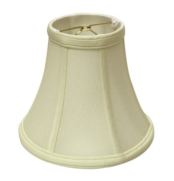 8" Ivory Premium Bell Monay Shantung Lampshade 469586 By Homeroots