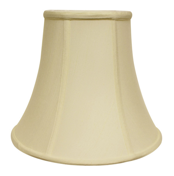 12" Ivory Premium Bell Monay Shantung Lampshade 469598 By Homeroots