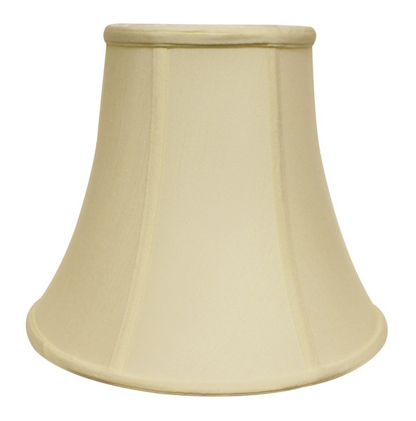 16" Ivory Premium Bell Monay Shantung Lampshade 469610 By Homeroots