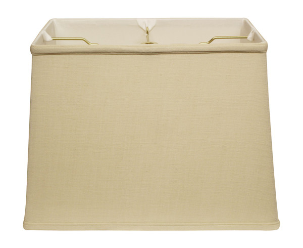 16" Pale Brown Throwback Rectangle Linen Lampshade 469782 By Homeroots