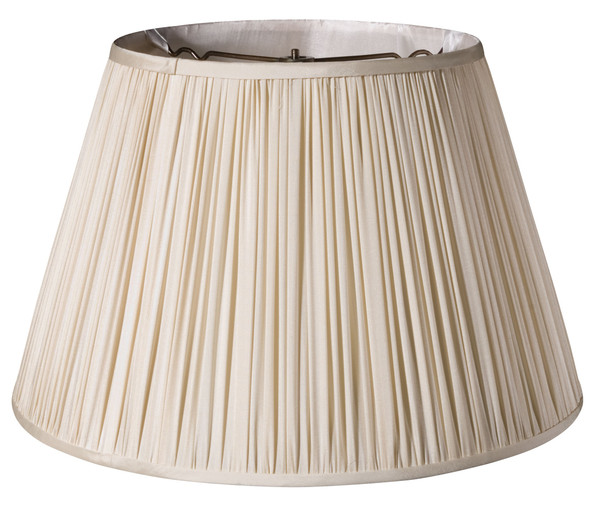 16" Pale Grey Slanted Paperback Pleated Tafetta Lampshade 469839 By Homeroots