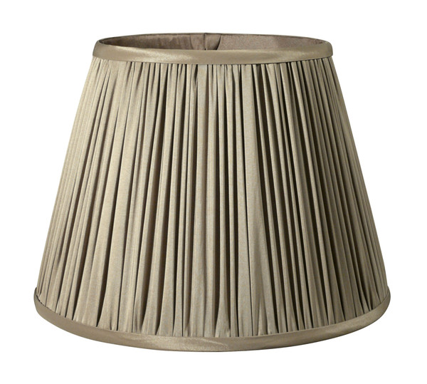 16" Ash Slanted Paperback Pleated Tafetta Lampshade 469840 By Homeroots