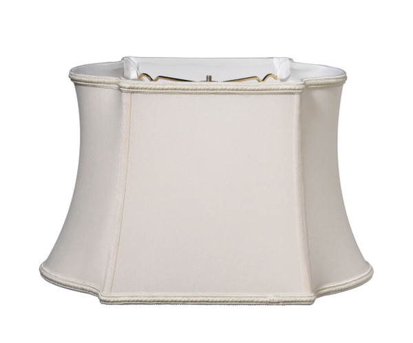 12" Cream Premium Oblong Shantung Lampshade 469865 By Homeroots