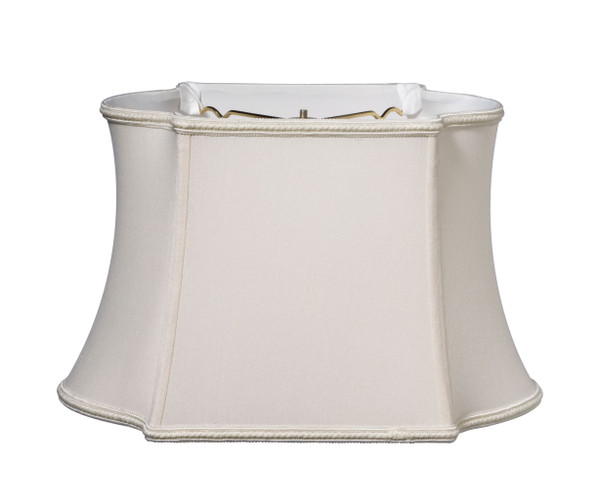 16" Cream Premium Oblong Shantung Lampshade 469871 By Homeroots