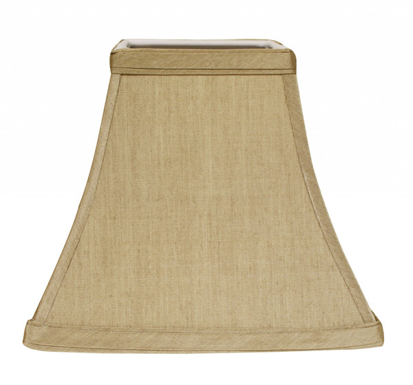 8" Pale Brown Square Bell No Slub Lampshade 469977 By Homeroots