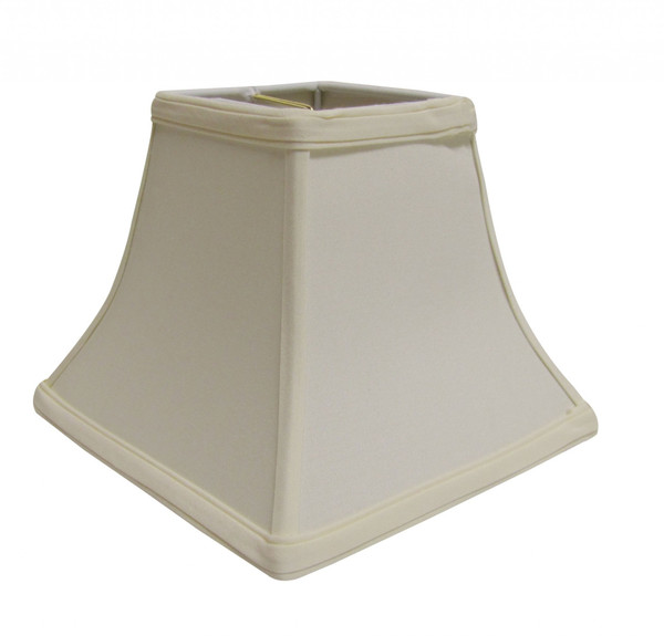 12" Ivory Square Bell No Slub Lampshade 469987 By Homeroots