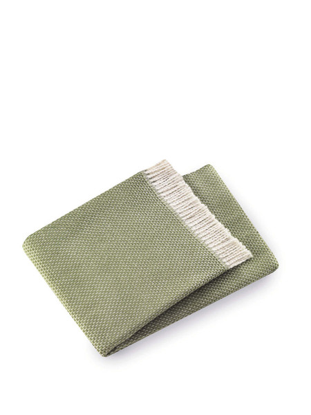 Soft Olive Green Links Pattern Throw Blanket 475699 By Homeroots