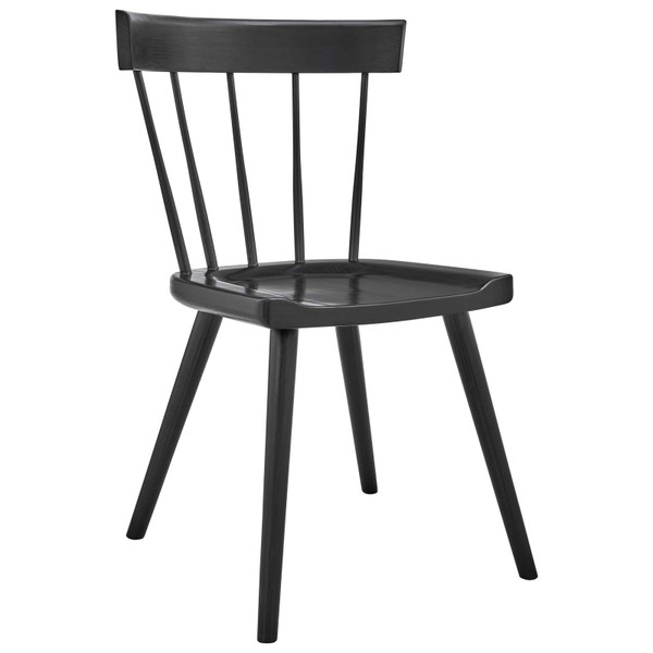 Modway Sutter Wood Dining Side Chair - Black EEI-4650-BLK