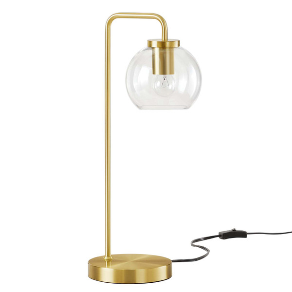 Modway Silo Glass Globe Glass And Metal Table Lamp - Satin Brass EEI-5617-SBR
