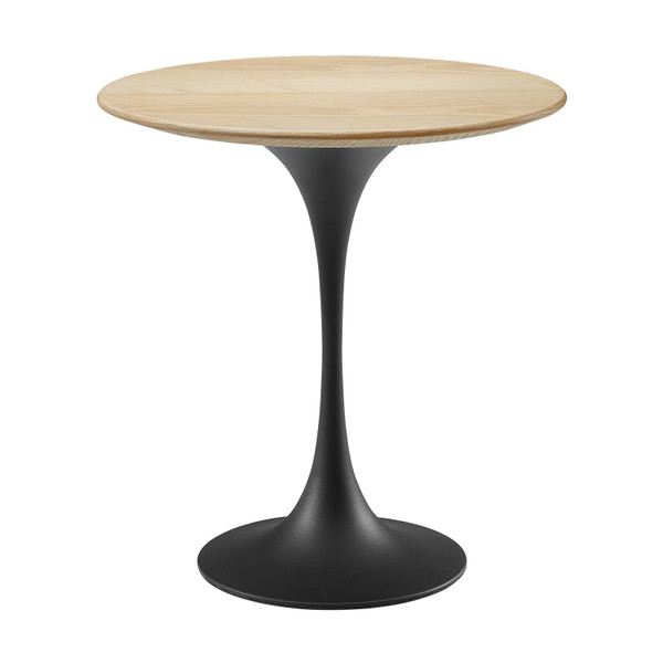 Modway Lippa 20" Round Side Table - Black Natural EEI-5689-BLK-NAT