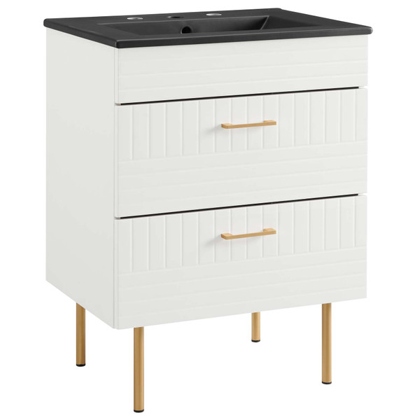 Modway Daybreak 24" Bathroom Vanity - White Black EEI-5819-WHI-BLK