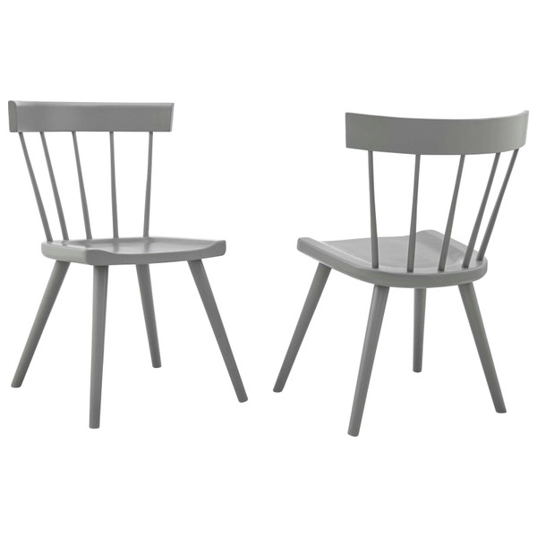 Modway Sutter Wood Dining Side Chair (Set Of 2) Light Gray EEI-6082-LGR