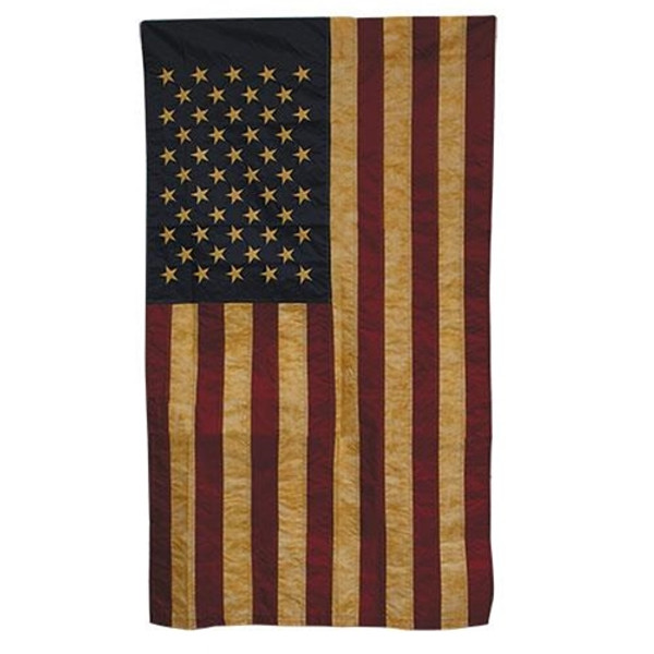 Embroidered Nylon Teastained American Porch Flag G10220106 By CWI Gifts