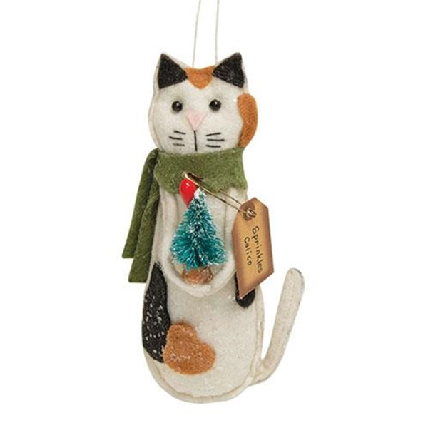 Sprinkles Calico Cat Ornament GCS38128 By CWI Gifts