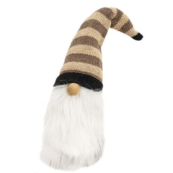 *Cozy Gnome W/Tan Striped Hat GCS38309 By CWI Gifts