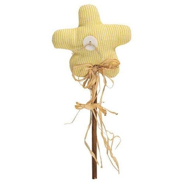 *Yellow Striped Flower Poke GCS38325 By CWI Gifts