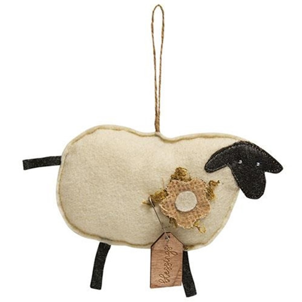 *Felt Blessings Sheep Ornament GCS38398 By CWI Gifts