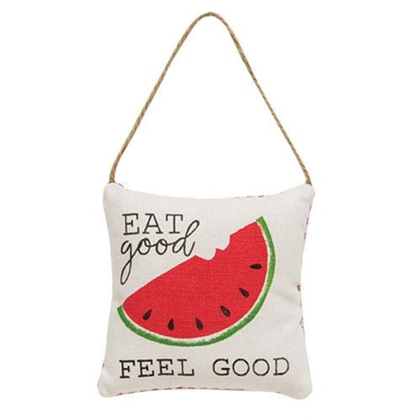 *Eat Good Feel Good Pillow Ornament GCS38416 By CWI Gifts