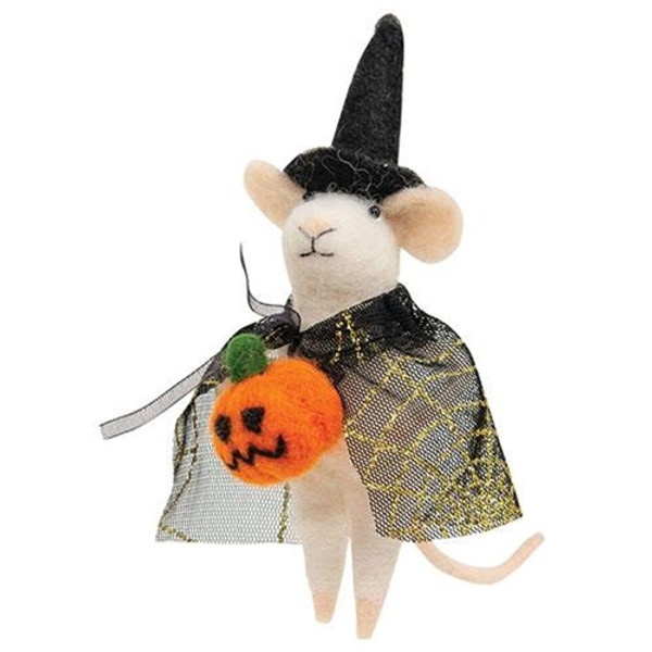 CWI Gifts GHBY4059 Felted Witch Mouse Ornament