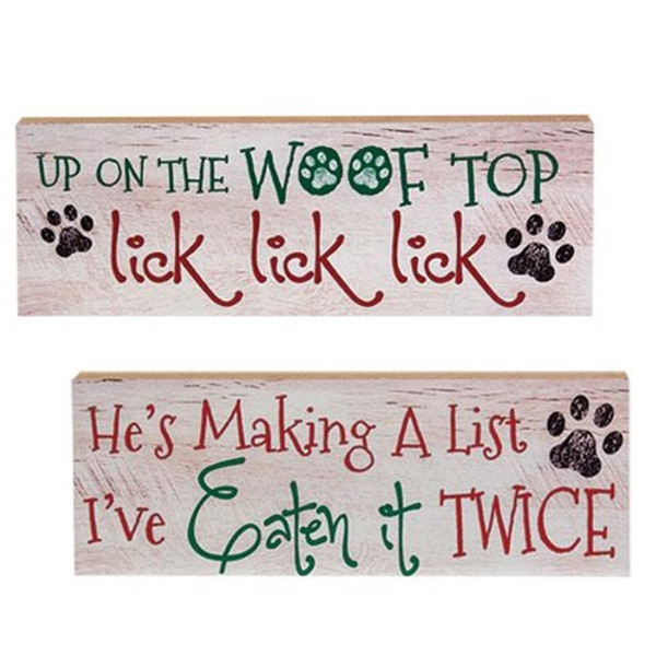 *Making A List Sign 2 Asstd. (Pack Of 2) GWXF262082A By CWI Gifts