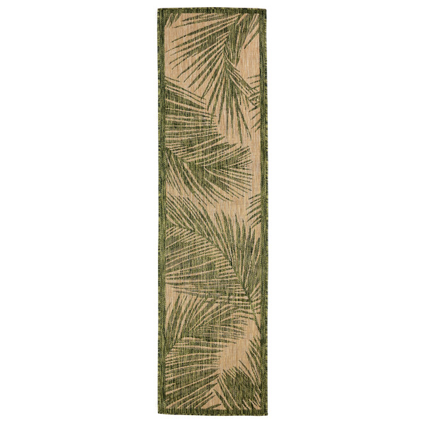 Liora Manne Carmel Fronds Indoor/Outdoor Rug Green 1'11" x 7'6" CRER8847406