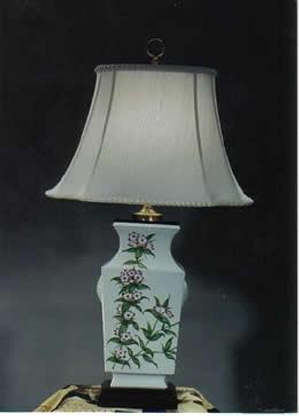 2052 Clayton Hand Painted Floral Table Lamp