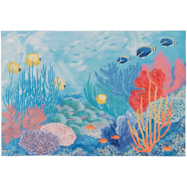 Liora Manne Illusions Seascape Indoor/Outdoor Mat Ocean 1'7" x 2'5" ILU12331104