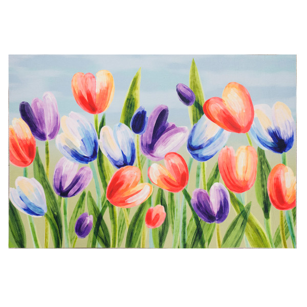 Liora Manne Illusions Tulips Indoor/Outdoor Mat Multi 1'7" x 2'5" ILU12336144