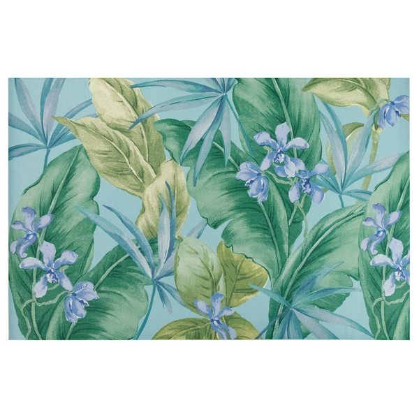 Liora Manne Illusions Tropical Leaf Indoor/Outdoor Mat Aqua 4'10" x 7'6" ILU58330804