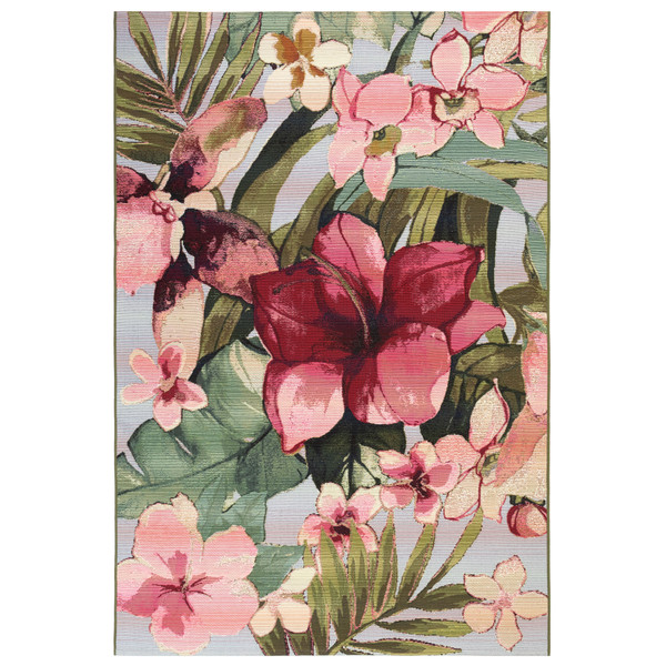 Liora Manne Marina Tropical Floral Indoor/Outdoor Rug Multi 4'10" x 7'6" MNA58806344