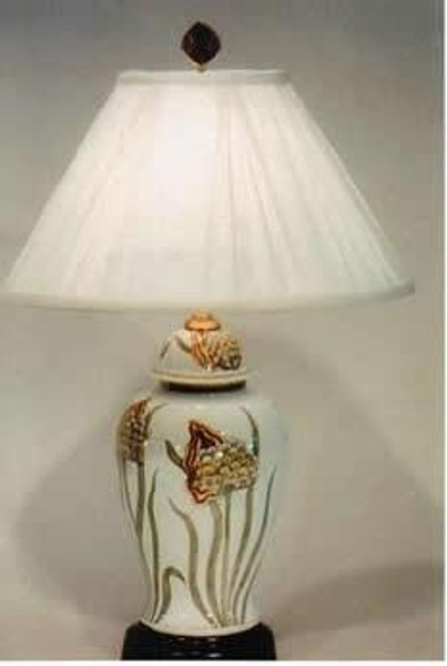 4207 Clayton Pineseed Flwr Design Table Lamp