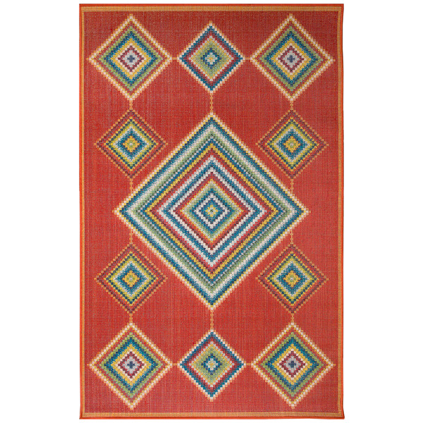 Liora Manne Patio Dream Catcher Indoor/Outdoor Rug Red 4'10" x 7'6" POA58606917