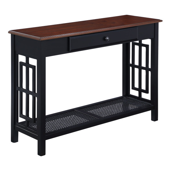 Oxford Foyer Table - Black Frame / Cherry Top OXFFTD-BC By Office Star