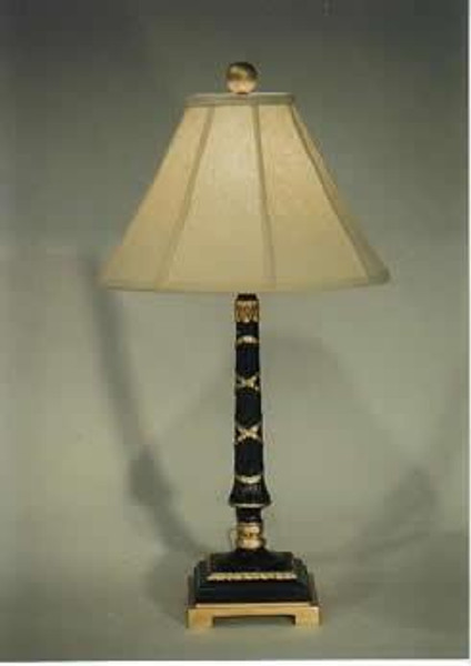 5052BLK Clayton Black & Gold Ribbon Candlestick Table Lamp