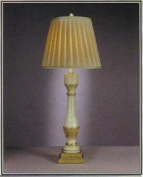 5106BG Clayton Beige Crackle Baluster With Gold Table Lamp