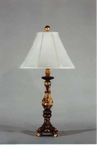 5202OG Clayton Old Gold Candlestick Lamp