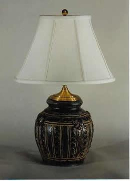 6014 Clayton Brown & Cream Terracotta Table Lamp