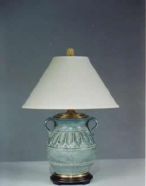 6031 Clayton Blue & Green Water Jar Table Lamp