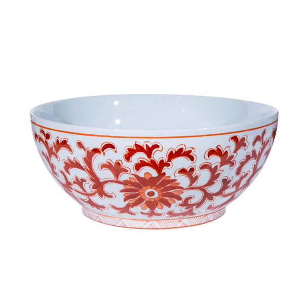 Orange Twist Flower Vine Bowl 1522B